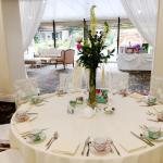 Tea Party setup for a bridal shower at The DoubleTree Downtown Los Angeles